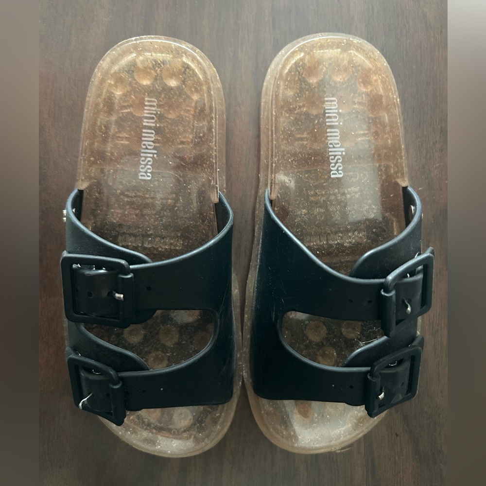 Mini Melissa Black and Brown Kids Sandals